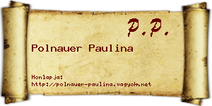 Polnauer Paulina névjegykártya